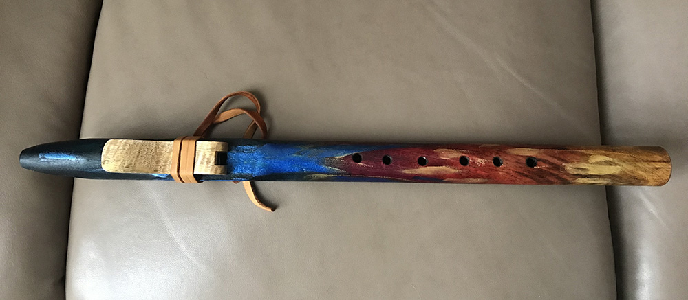Dyed4you flute in Mango wood (F#) called Awaken the Dawn